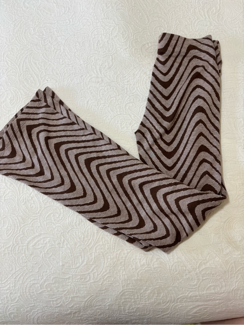 Urban Outfitters Bryn Brown Swirl Print Pull-On Flare Pants – Size SP